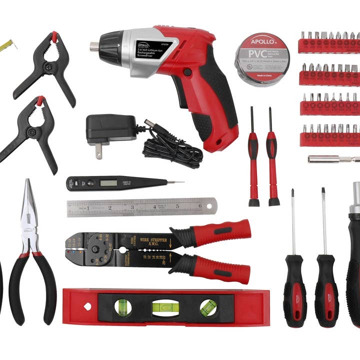 Wholesale 161 Pc Household Tool Kit w 3.6v Li-ion Cordless Screwdriver