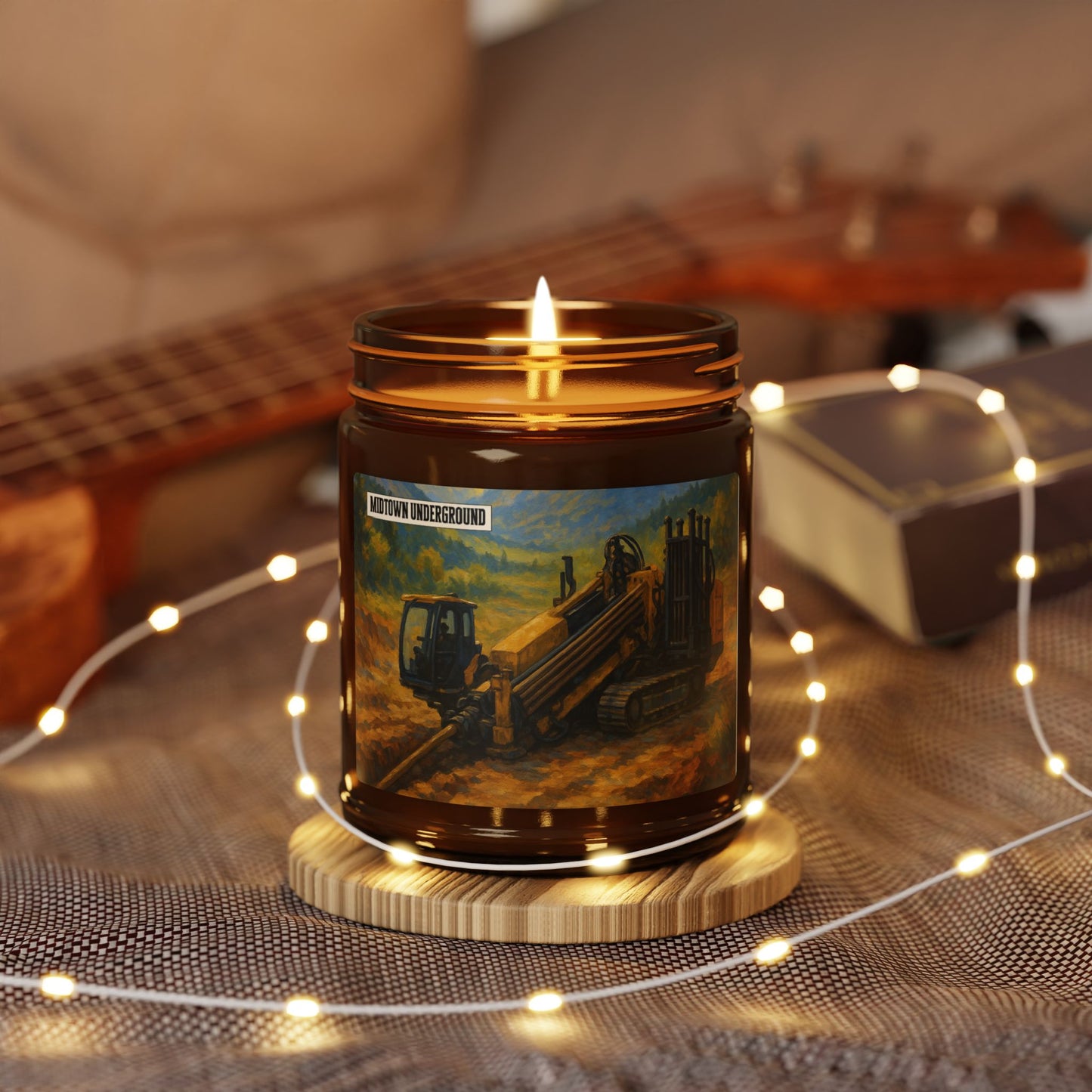 Rustic Scented Soy Candle - Amber Jar