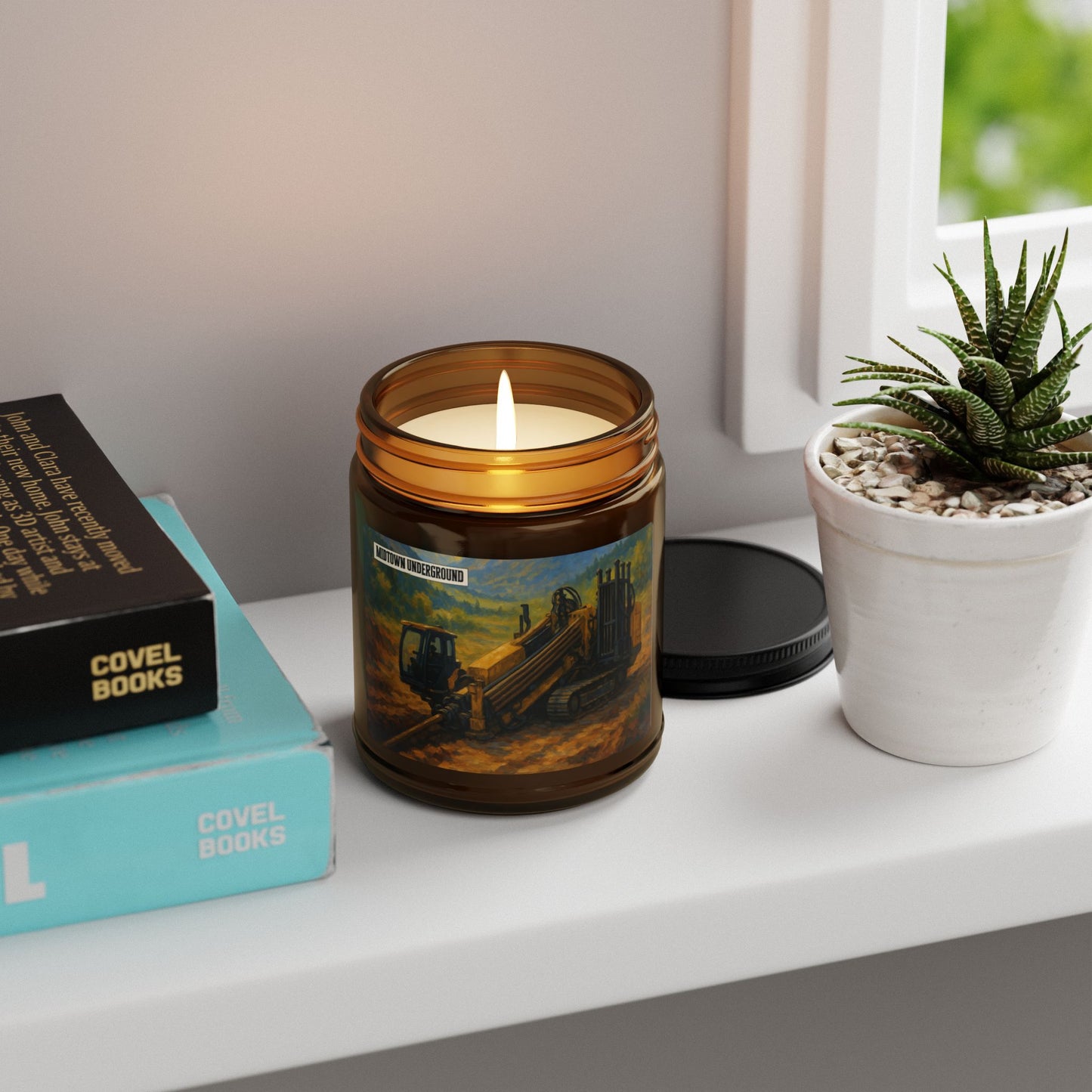 Rustic Scented Soy Candle - Amber Jar