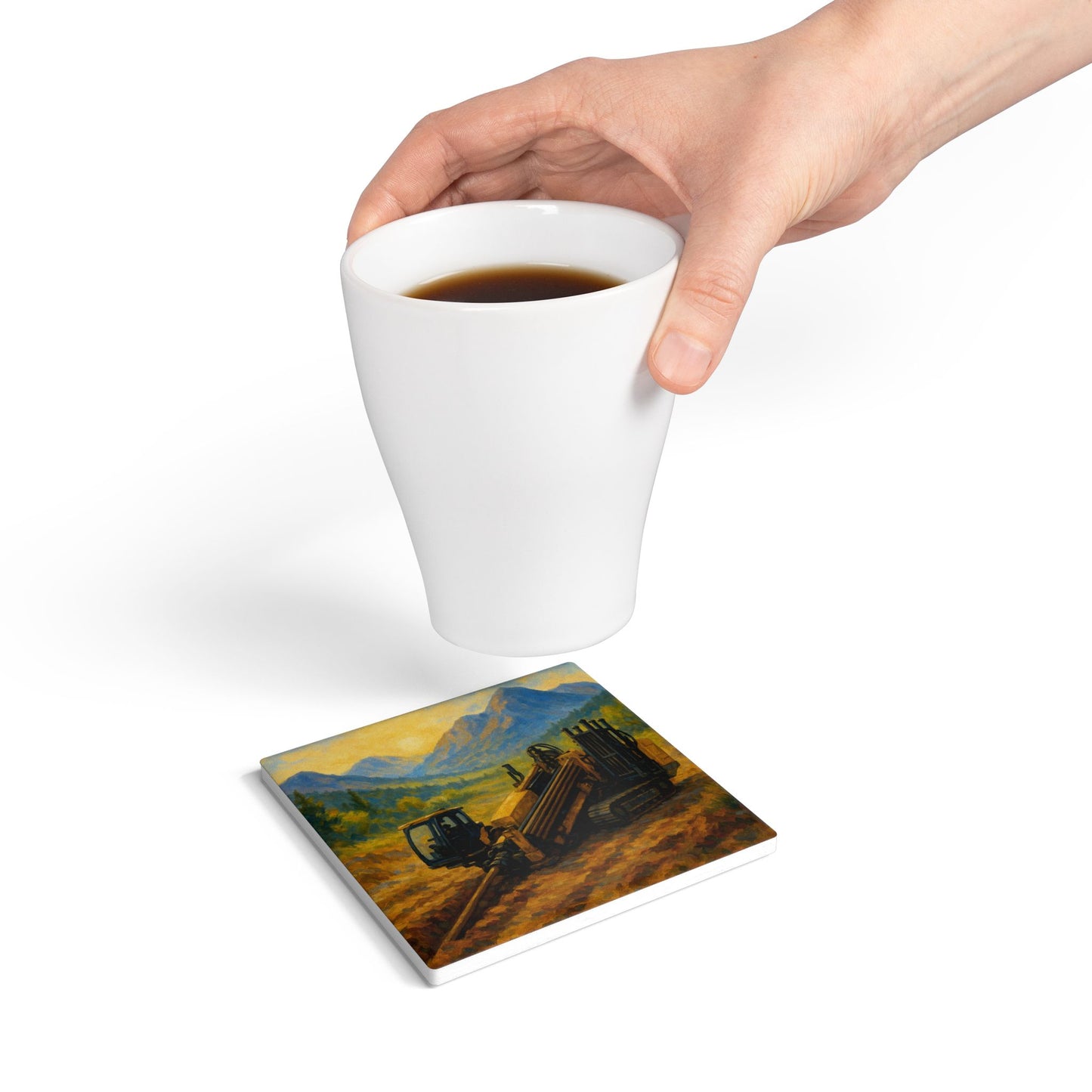 Bore Landscape Ceramic Coaster