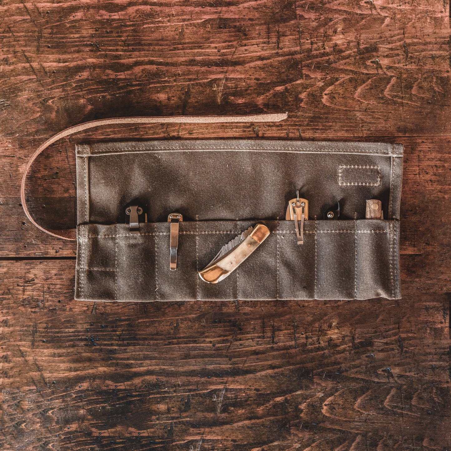 Wholesale Knife Roll - Field Tan