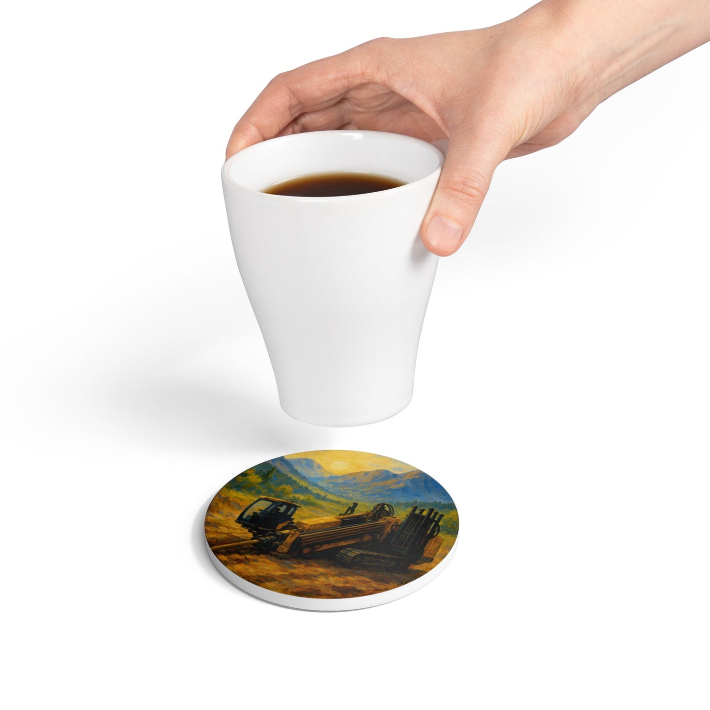 Bore Landscape Ceramic Coaster