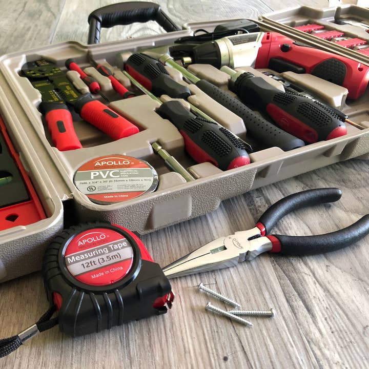 Wholesale 161 Pc Household Tool Kit w 3.6v Li-ion Cordless Screwdriver