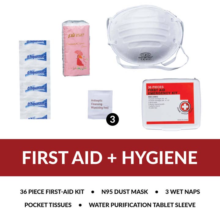 Wholesale 64 Piece Survival Back Pack (Red)