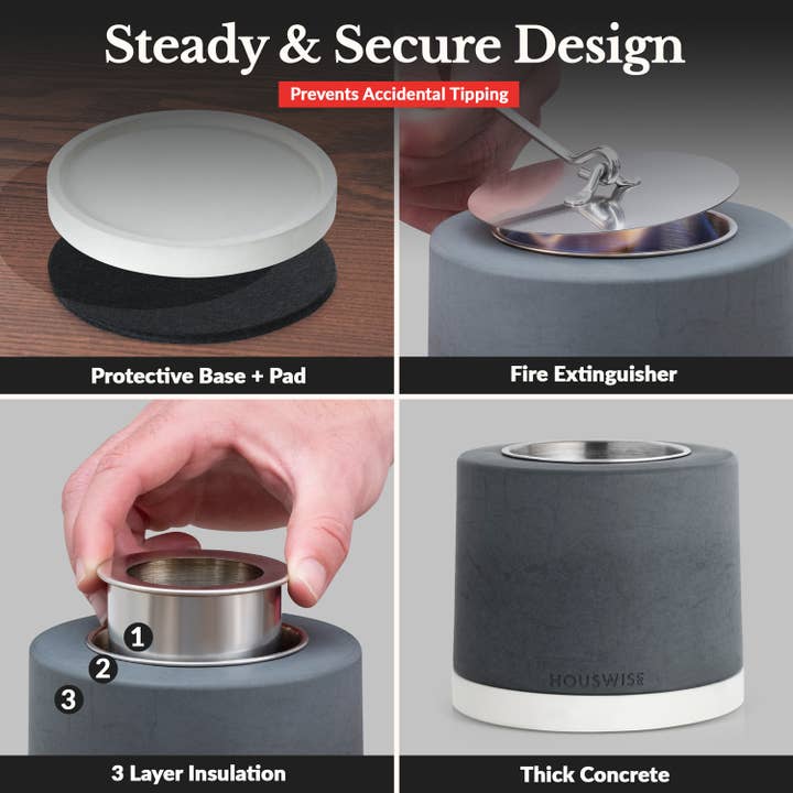 Wholesale Houswise Round Tabletop Compact Portable Smokeless Fire Pit