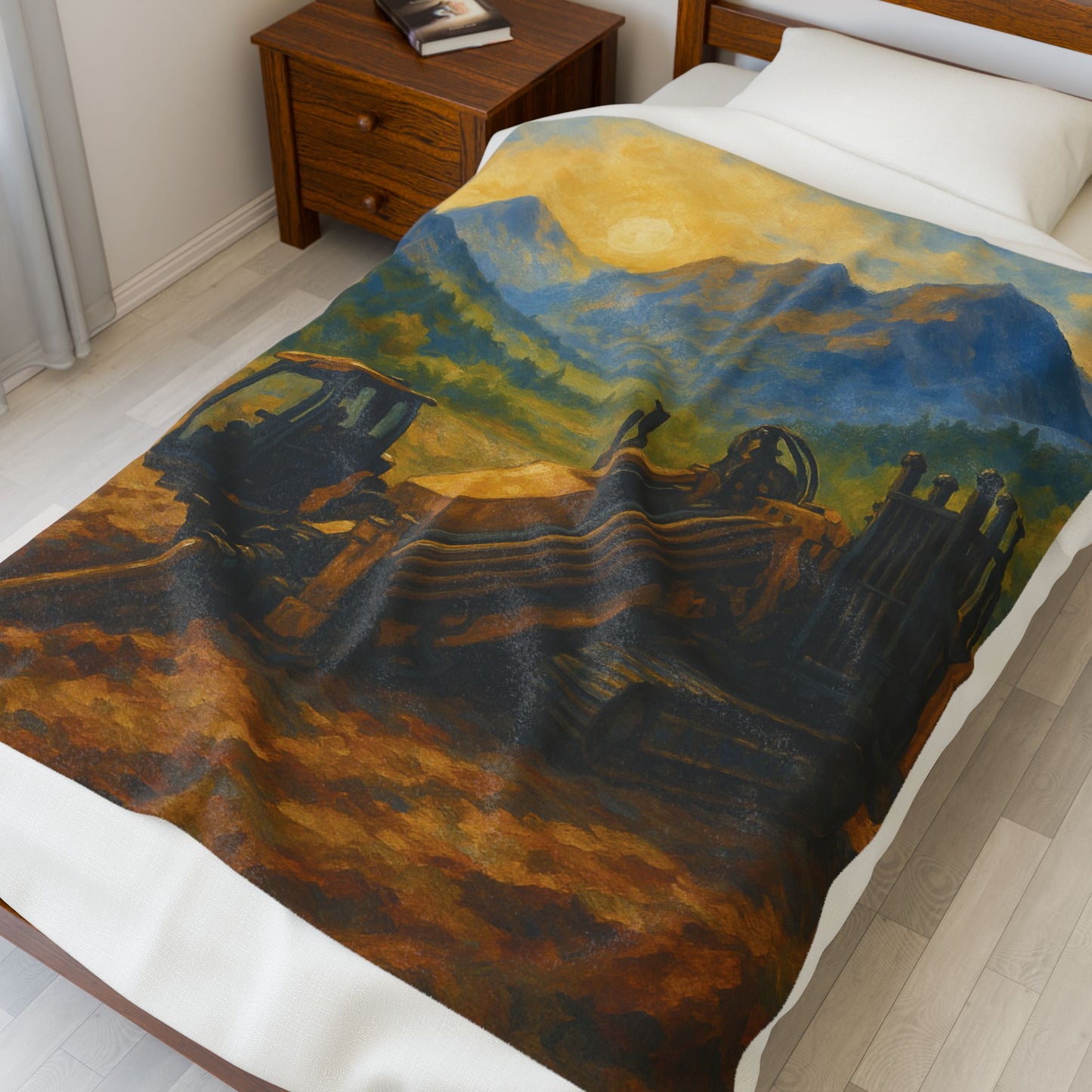 Drill Landscape Plush Blanket