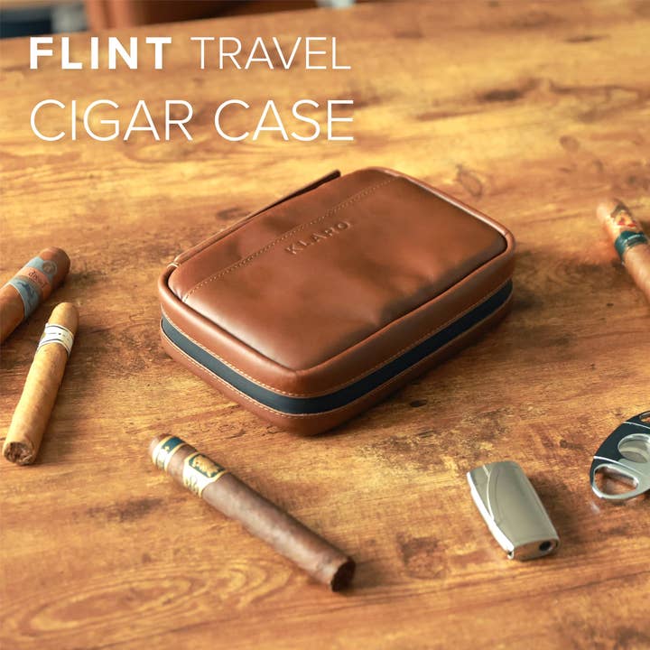 Wholesale Brown Flint Travel Leather Cigar