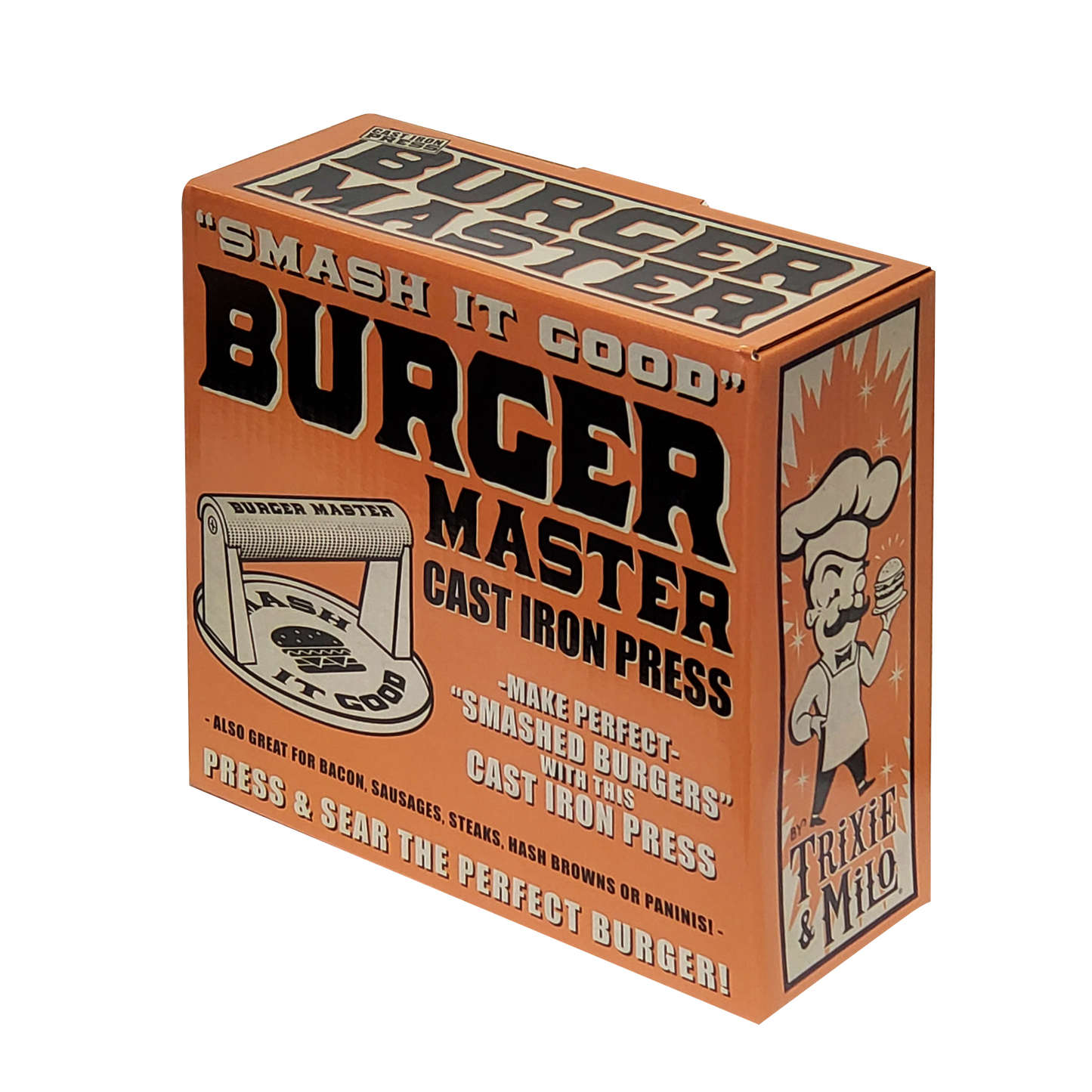 "Burger Master" Cast Iron Grill Press