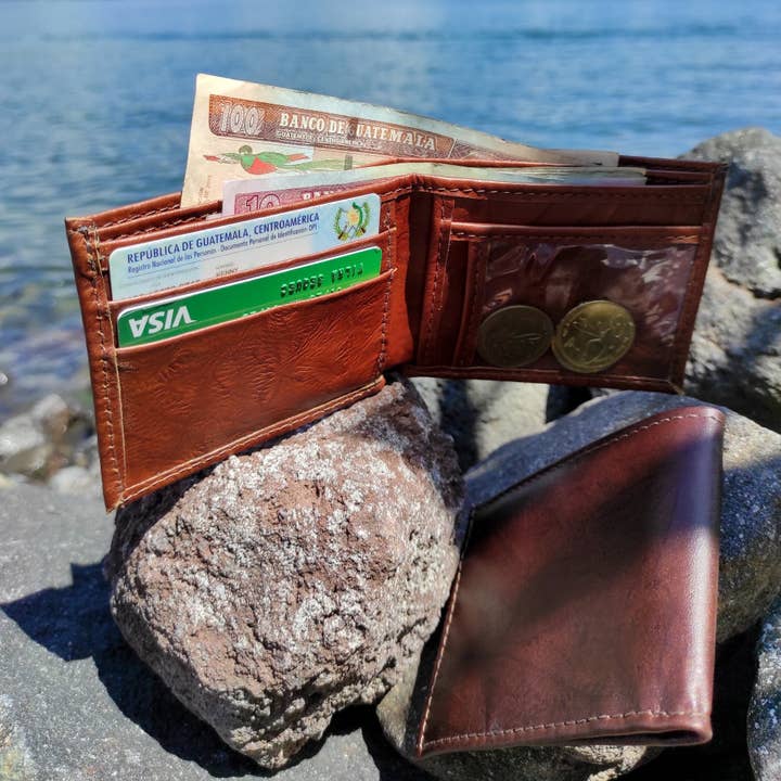 Wholesale Leather Bifold Wallet with ID Window