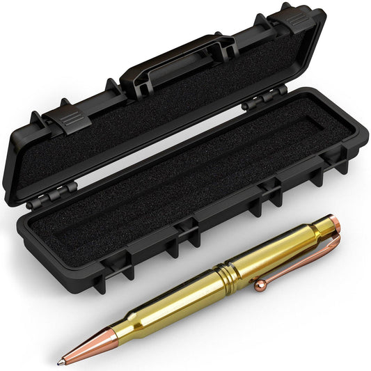 Real Bullet Casing Refillable Twist Pen- Polished Brass