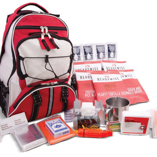 Wholesale 64 Piece Survival Back Pack (Red)