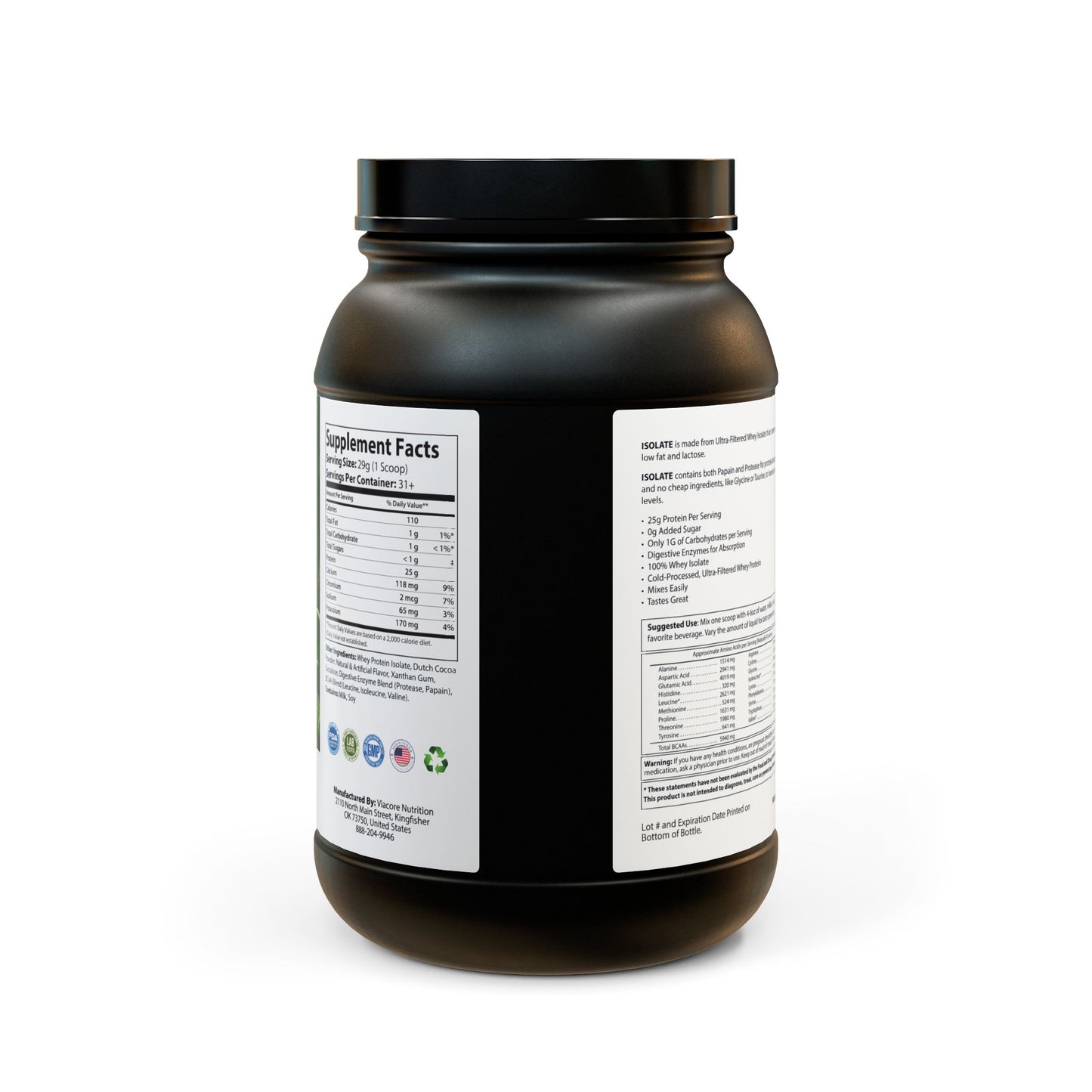 Bore-illa Whey Isolate Protein Supplement (907g, 2lb)