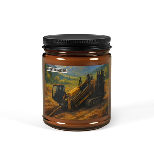 Rustic Scented Soy Candle - Amber Jar