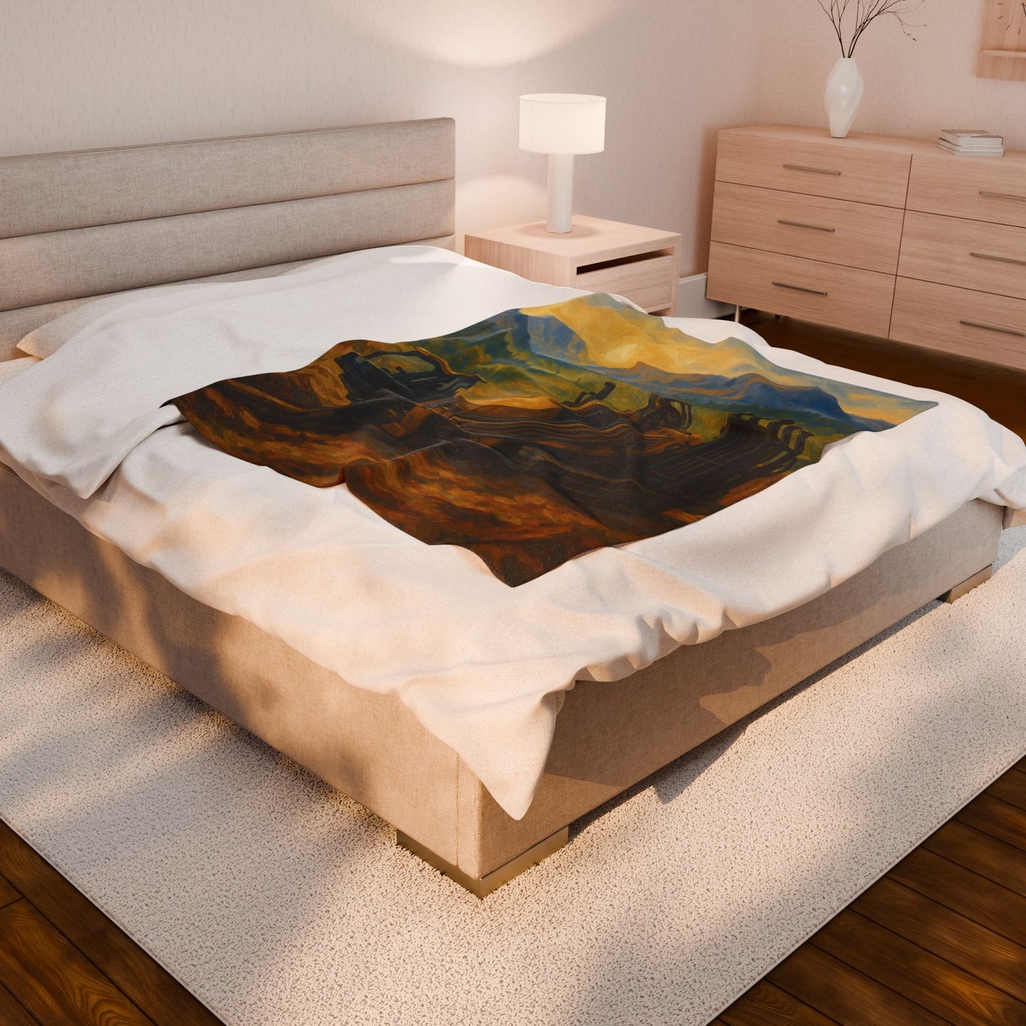 Drill Landscape Plush Blanket