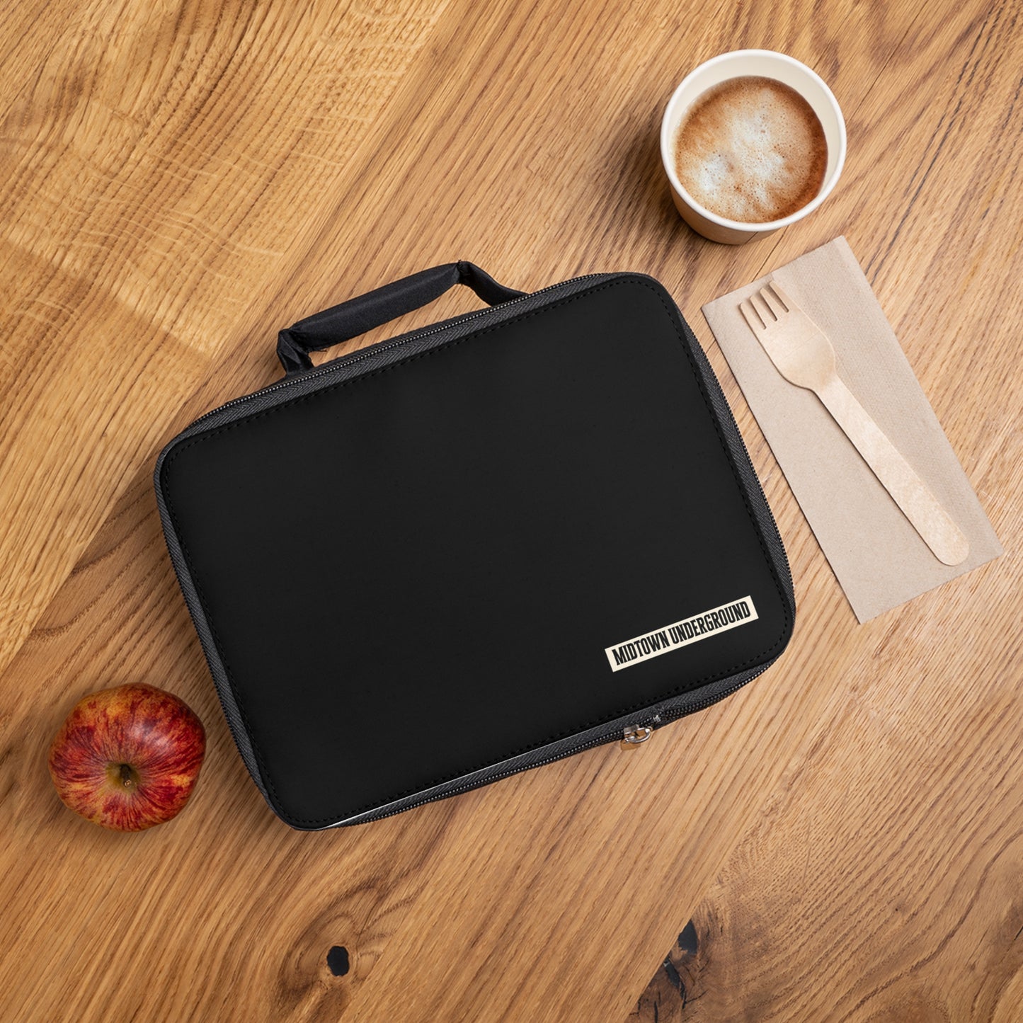Stylish Black Lunch Bag - Perfect for Work, School, and Picnics