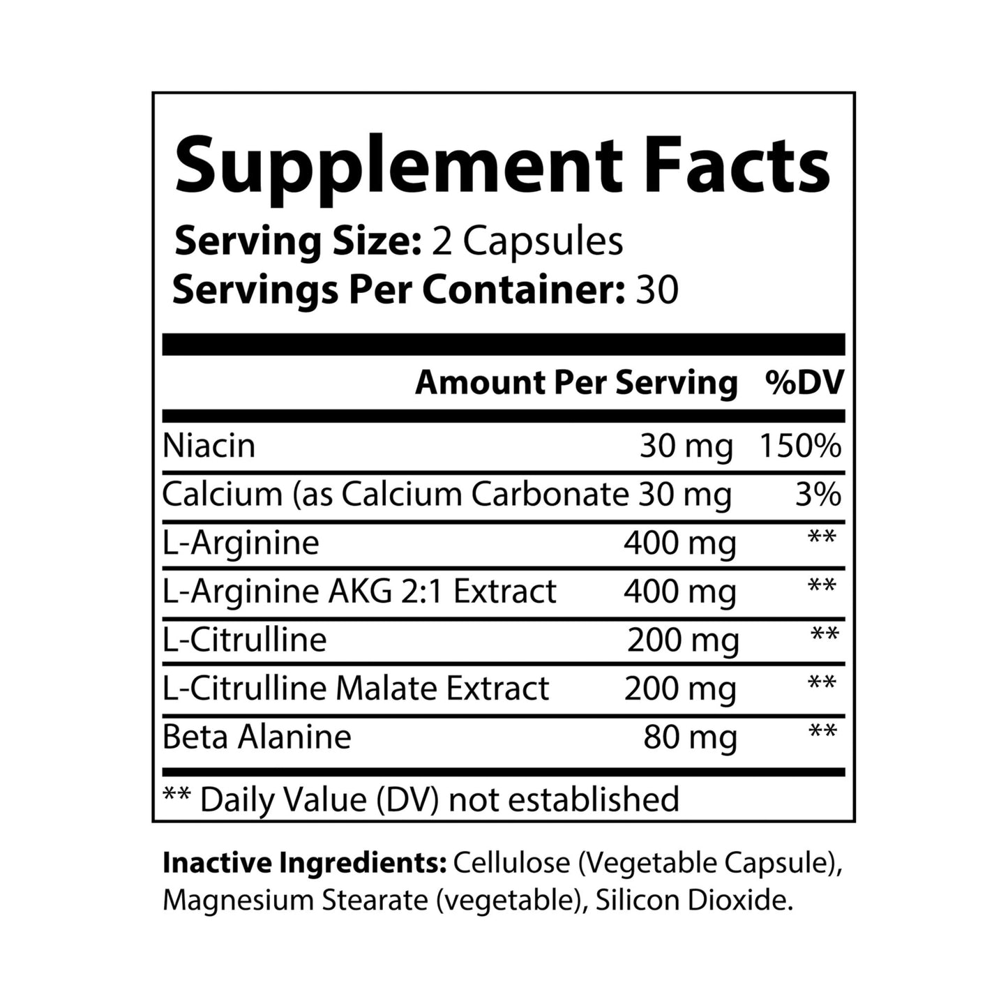 Rodzilla L-Arginine Supplement (60 Capsules)