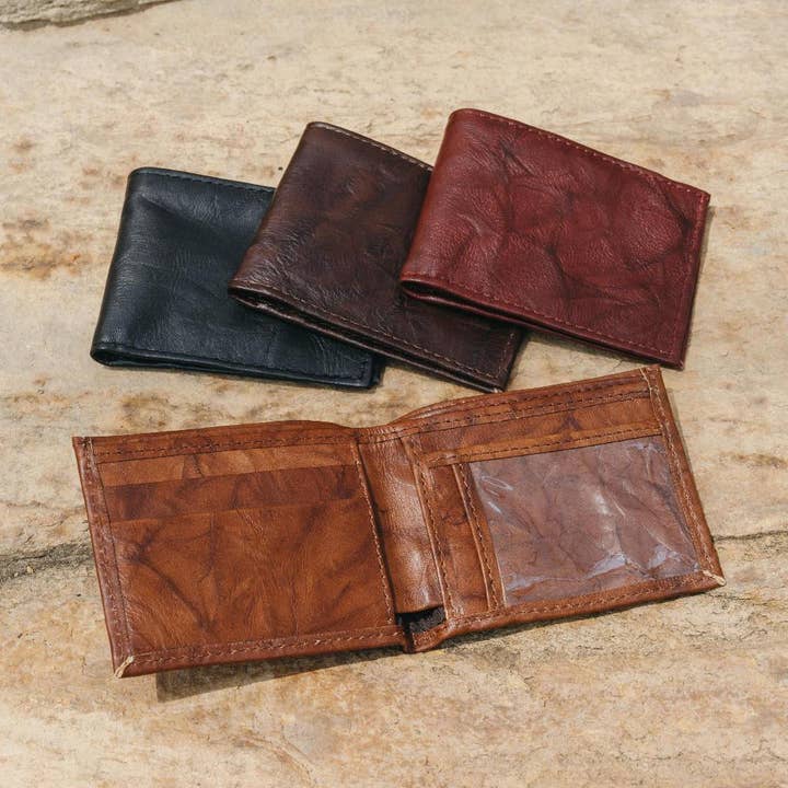 Wholesale Leather Bifold Wallet with ID Window