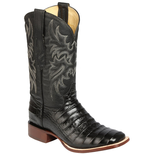 Black Cowboy Boots Aligator Print