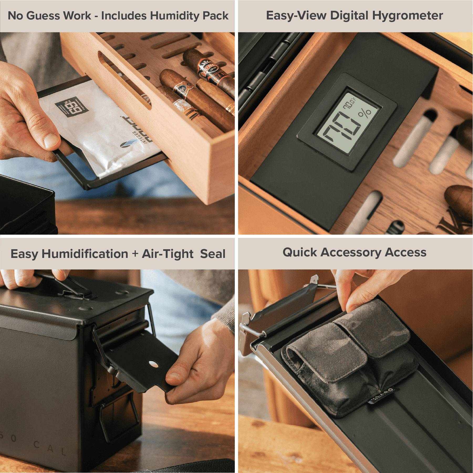 Wholesale The Smoke Can - Black 50 Cal Humidor